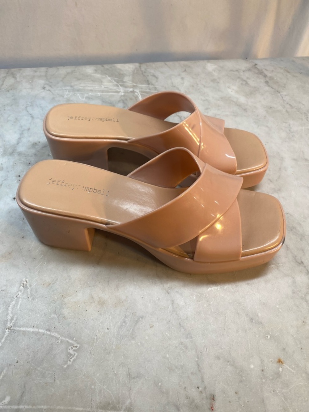 Jeffrey Campbell Bubblegum block heel sandal. - Picture 2 of 7